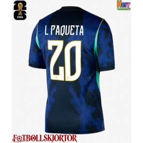 Brasilien Lucas Paqueta #20 Bortatröja VM 2026 Kortärmad